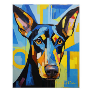 Poster Le Portrait de Chien Doberman 005 - Sable Gabriel