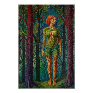 Poster “Le portrait de Viridra” -  Veines de la Canopée  