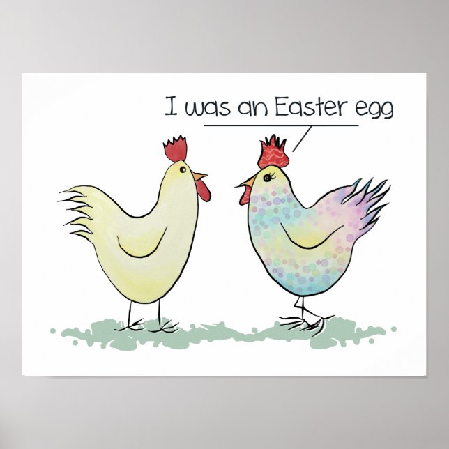 Poster Le poulet drôle était un oeuf de Pâques (Devant)