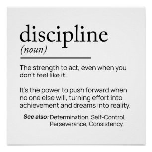 Poster Le pouvoir de la discipline