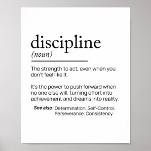 Poster Le pouvoir de la discipline