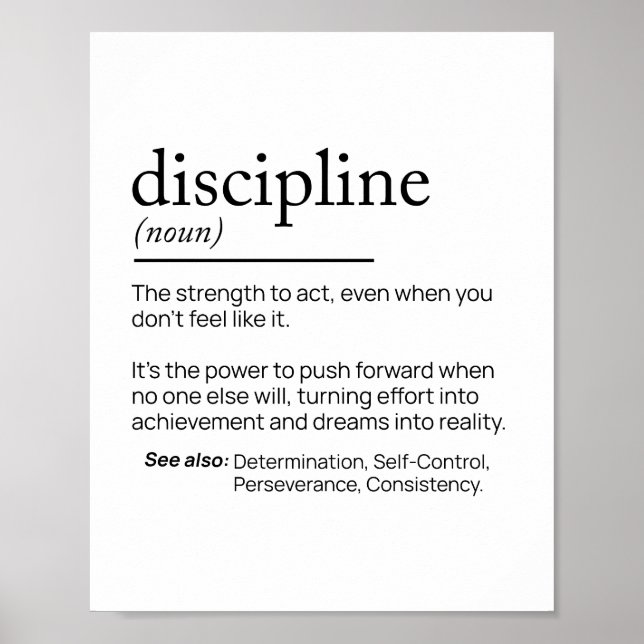 Poster Le pouvoir de la discipline (Devant)