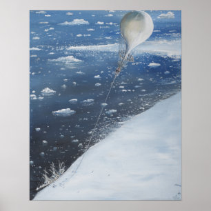 Poster Le premier Aeronaut du capitaine Scott Antarctica.