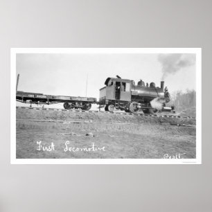 Poster Le premier Alaska locomotif 1912