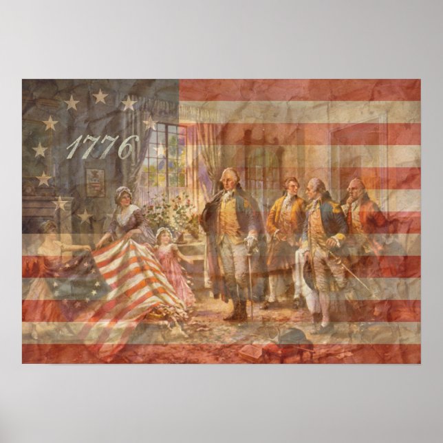 Poster Le premier drapeau américain (Devant)