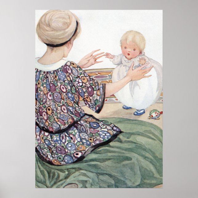 Poster Le premier pas du bébé par Anne Anderson (Devant)