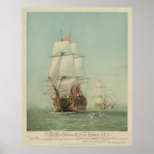 Poster Le premier voyage de H.M.S. Victory en 1778