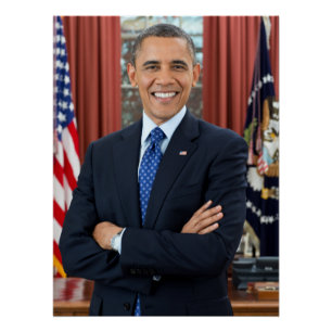Poster Le président américain Barack Obama brillant