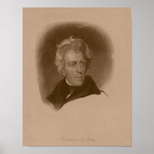 Poster Le Président Andrew Jackson -- Histoire américaine