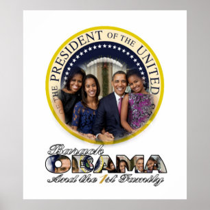 Poster Le Président Barack Obama et la ?ère famille