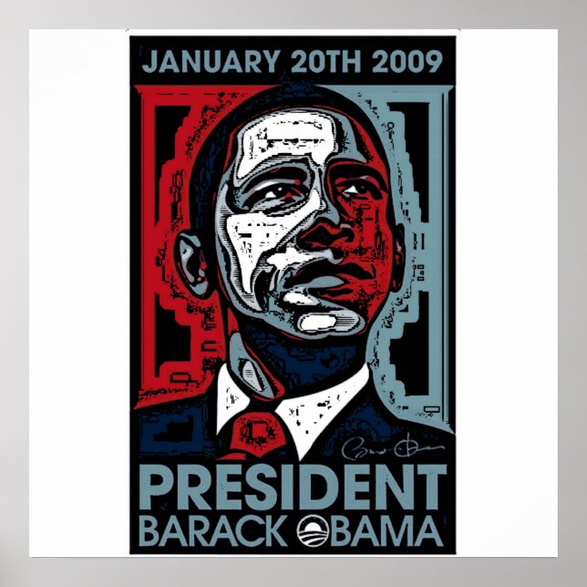 Poster Le Président Barack Obama le 20 janvier 2009 (Devant)
