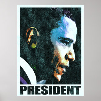 Poster Le président Barack Obama Vintage