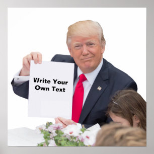 Poster Le président Donald Trump - Écrivez votre propre t