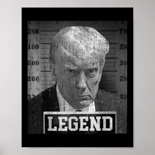 Poster Le président Donald Trump Mugshot 2024 pas coupabl