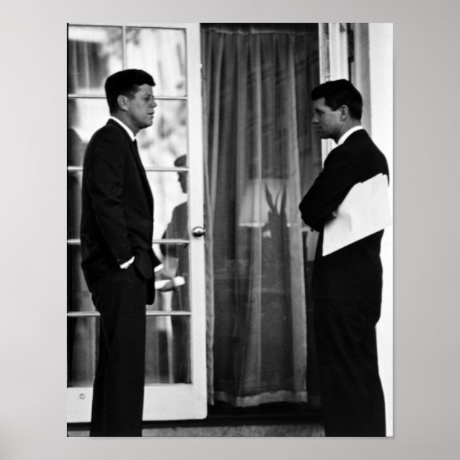 Poster Le Président John Kennedy Et Robert Kennedy (Devant)