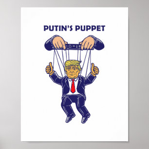 Poster Le président marionnette de Poutine est un Et poli