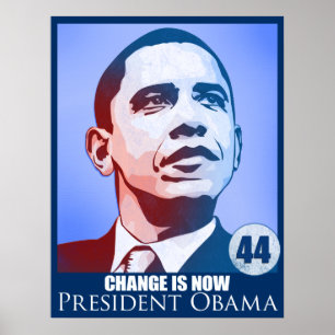 Poster Le Président Obama, changement est maintenant