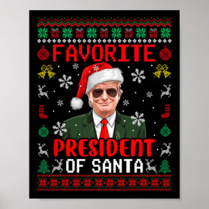Poster Le Président Préféré De Père Noël Xmas Trump Fier
