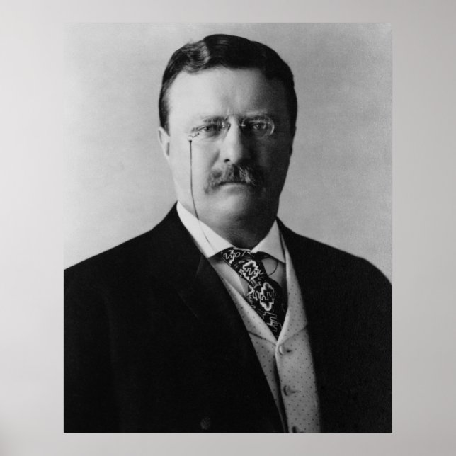 Poster Le Président Theodore Roosevelt Portait (Devant)
