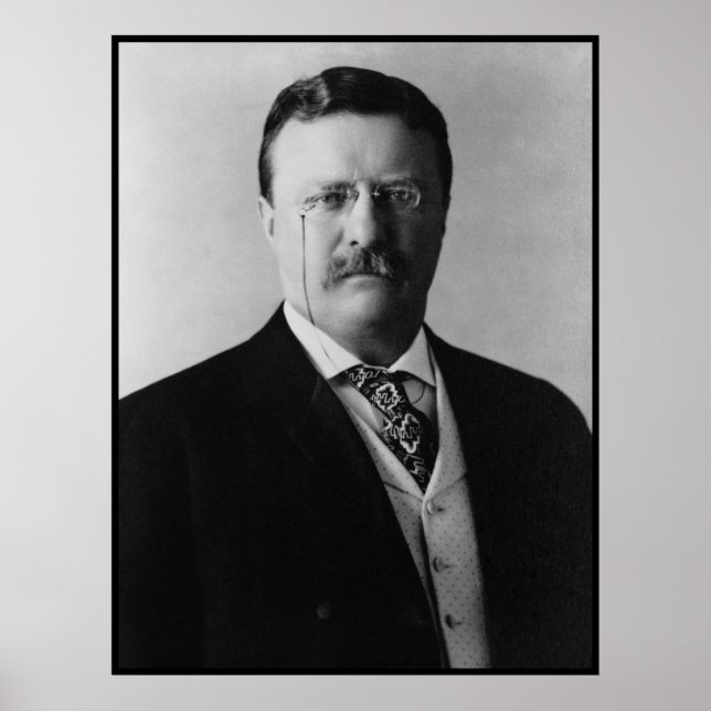 Poster Le Président Theodore Roosevelt Portait (Devant)