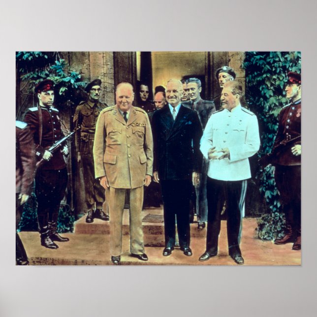 Poster Le président Truman et Joseph Staline (Devant)