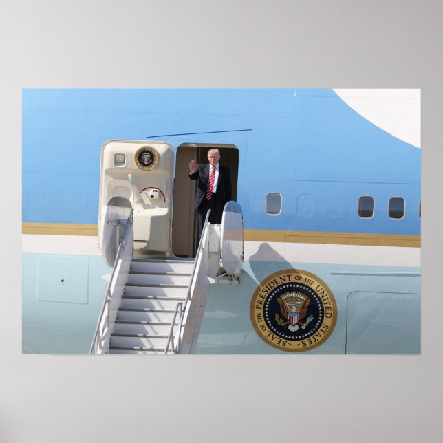 Poster Le Président Trump quitte l'armée de l'air un (Devant)