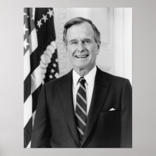 Poster Le président Vintage George Herbert Walker Bush