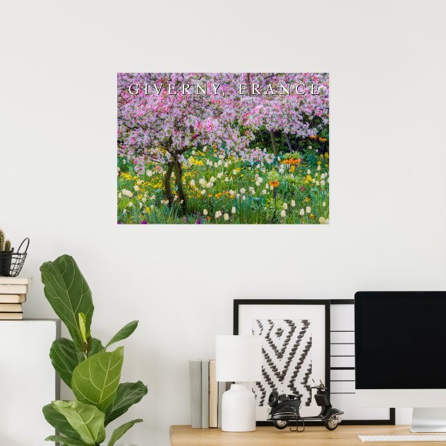 Poster Le printemps dans le jardin de Claude Monet (Bureau à domicile)