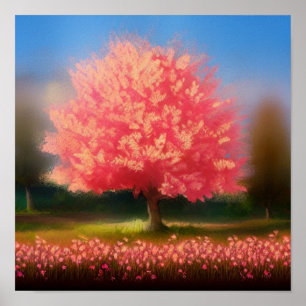 Poster Le printemps est dans l'affiche aérienne