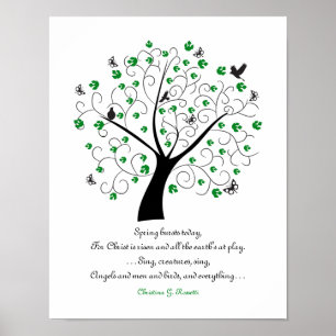 Poster Le Printemps Se Déroule Aujourd'Hui, Pour Christ.