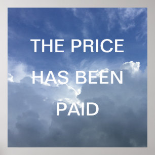 Poster Le Prix A Été Payé Inspirationnel Christian
