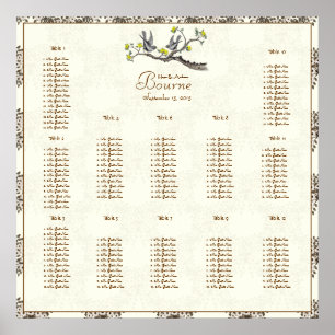 Poster Le prix commence à 12,80 $ Oiseaux Vintages ivoire