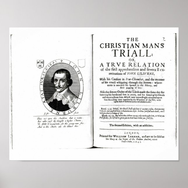 Poster Le procès de l'homme chrétien" par John Lilburne (Devant)