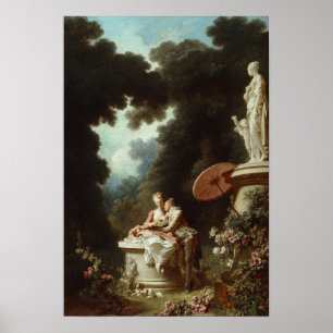 Poster Le progrès de l'amour - Fragonard Series