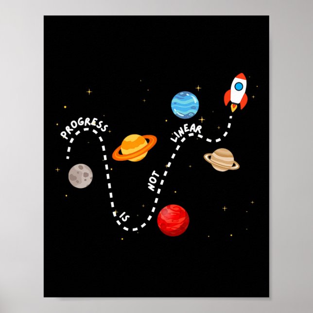 Poster Le progrès n'est pas linéaire Science Prof Spécial (Devant)