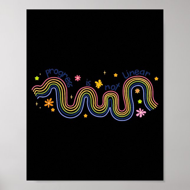 Poster Le progrès n'est pas linéaire sped enseignant arc- (Devant)