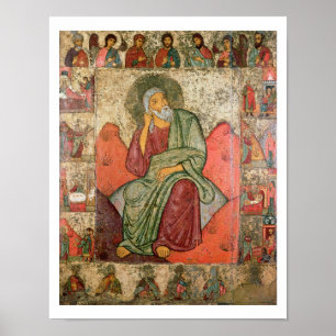 Poster Le Prophète Elijah, École Pskov (panel)