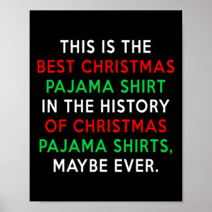 Poster Le pyjama de Noël de Trump - Citation amusante de 