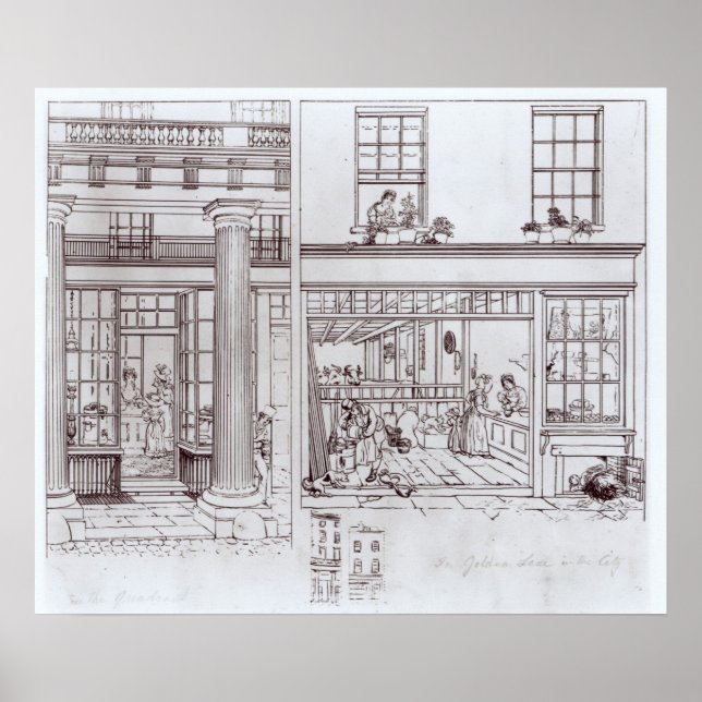 Poster Le Quadrant, Regent Street et Golden Lane (Devant)