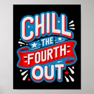 Poster Le quatrième dehors Rétro 4 juillet femmes patriot