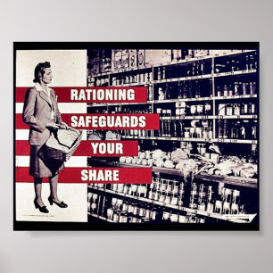 Poster Le rationnement sauvegarde votre part