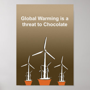 Poster Le réchauffement climatique est une menace pour le