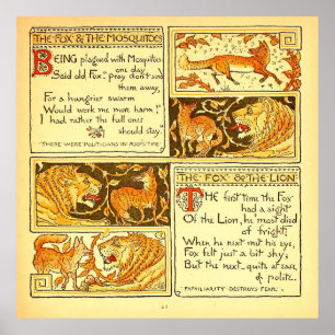Poster Le renard et les moustiques Walter Crane