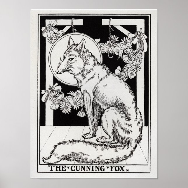 Poster Le renard rusé - "Cent fables de La Fontaine" (Devant)