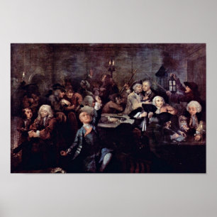Poster Le repaire de jeu "par Hogarth William