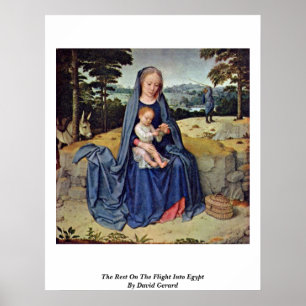 Poster Le repos sur le vol en l'Egypte par David Gerard