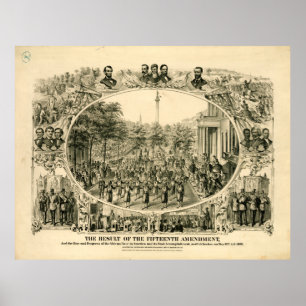 Poster Le résultat du quinzième amendement (1870)