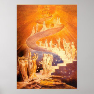 Poster Le rêve de Jacob par William Blake