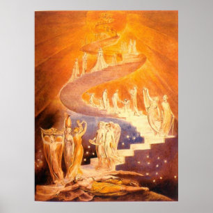 Poster Le rêve de Jacob Par William Blake