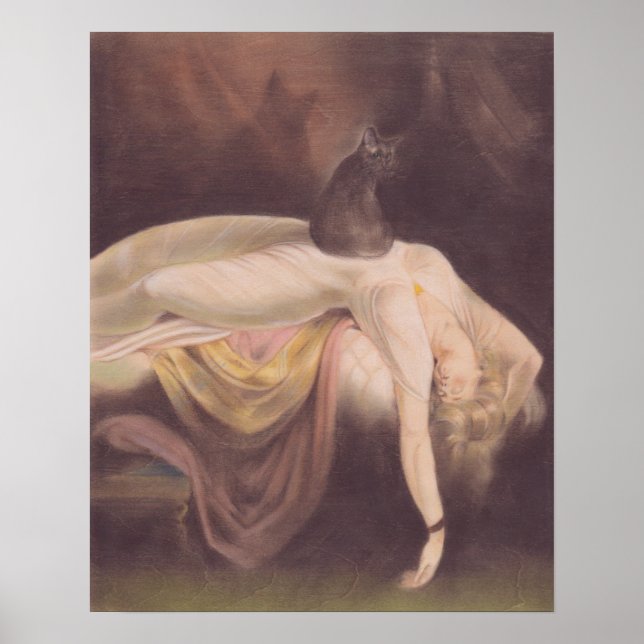 Poster Le rêve de minuit Henry Fuseli (Devant)